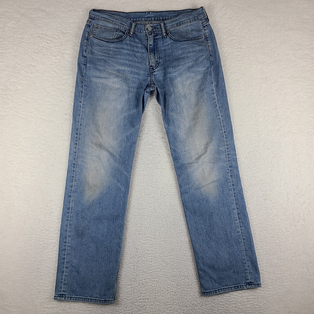 Levi's 514 Jeans Mens 31x32 Blue Straight Fit Light Wash Denim *